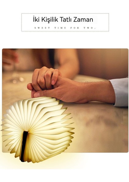 Renkli Gece Lambası Yaratıcı Katlanır Kitap Lambası Masa Lambası (Yurt Dışından) fiyatları