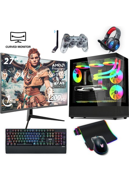 Nextgen R5-D-X I5 14400F 32GB Ddr5 1tb M.2 Nvme Rtx 4060TI 8gb 27" 200HZ 240MM Sıvı Soğutma Oyuncu Masaüstü Bilgisayarı
