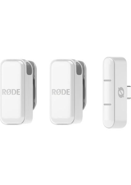 Wireless Micro İki Kişilik Yaka Mikrofonu (Beyaz)