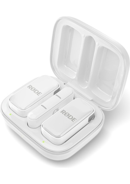 Wireless Micro İki Kişilik Yaka Mikrofonu (Beyaz)