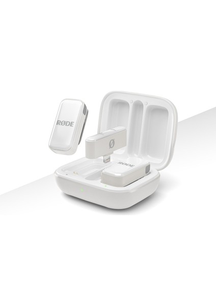 Wireless Micro İki Kişilik Yaka Mikrofonu (Beyaz)