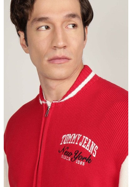 Erkek Tjm Baseball Hırka - Kırmızı fırsatları