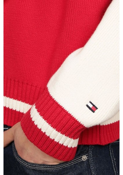 Erkek Tjm Baseball Hırka - Kırmızı indirimleri