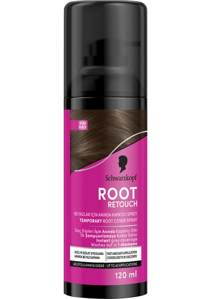 Root Retoucher Sprey Boya Siyah 120 ml