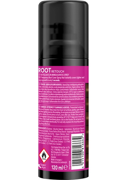 Root Retoucher Sprey Boya Kahverengi 120 ml