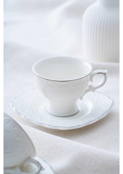 SYT-06058 Angela Silver 6'lı Kahve Fincan Takımı