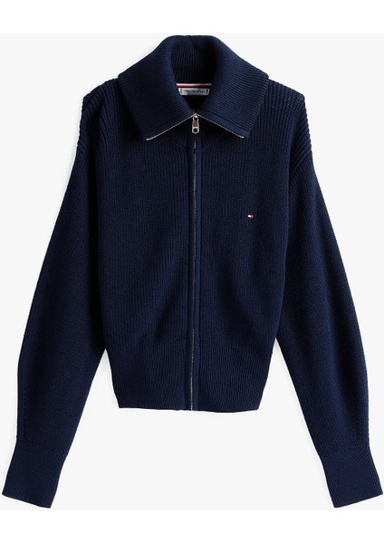 Kadın Th Cardigan Stitch Fermuarlı Hırka - Lacivert indirimleri