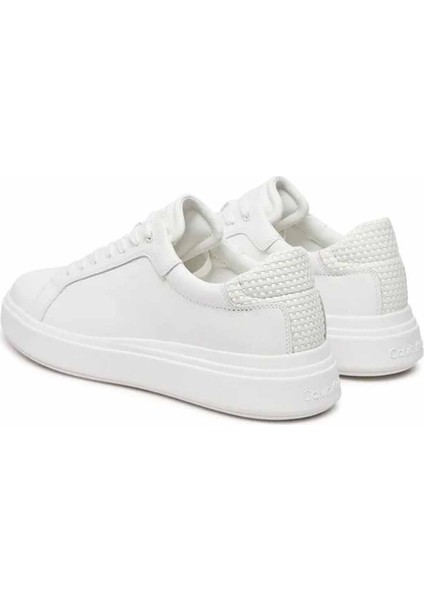 Erkek Low Top Lace Up Woven Sneaker Ayakkabı - Beyaz