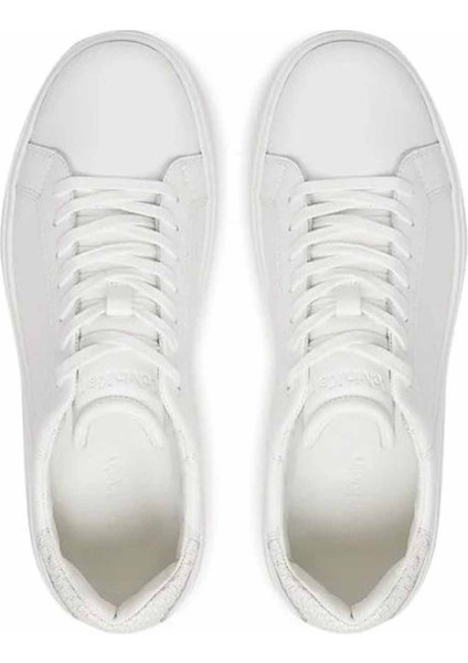 Erkek Low Top Lace Up Woven Sneaker Ayakkabı - Beyaz