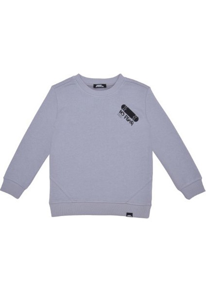 Erkek Çocuk No Fear Sweatshirt - Açık Gri