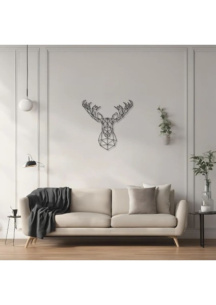 Dekoratif Metal Sanatı Geyik (Deerl) Metal Duvar Tablosu Hayvan