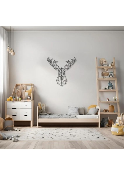 Dekoratif Metal Sanatı Geyik (Deerl) Metal Duvar Tablosu Hayvan