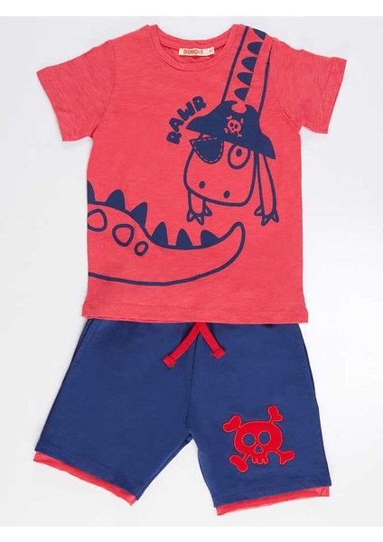 Korsan Dino Erkek Çocuk T-Shirt Şort Takım modelleri