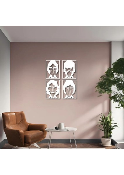 Sanatsal Metal Tablo Beatles (Beatles) Metal Duvar Tablosu Sanat modelleri