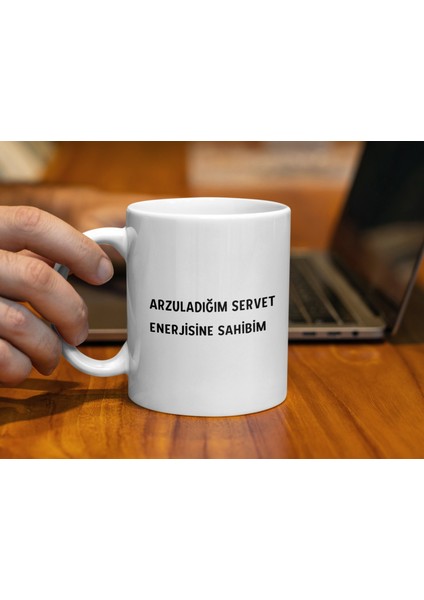Arzuladığım Servet Enerjisine Sahibim, Motivasyon Kupası, Pozitif Enerji Kahve Fincanı, Kahve Severler Için Eşsiz Hediye indirimleri