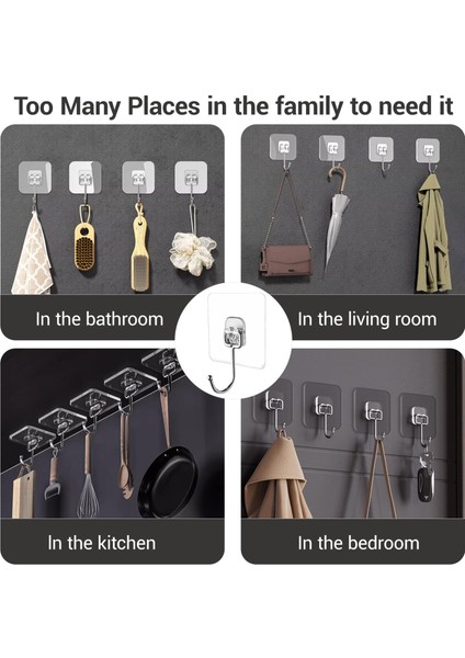 10 Adet/paket 2.75 Inç Kare Sf-Yapışkanlı Iz Kancaları (Yurt Dışından) fiyatları