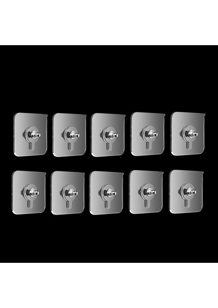 10 Adet/paket Şeffaf Yapışkanlı Vida Kanca Vida Tarzı (Yurt Dışından)