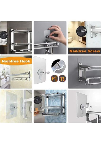 10 Adet/paket Şeffaf Yapışkanlı Vida Kanca Vida Tarzı (Yurt Dışından) fiyatları