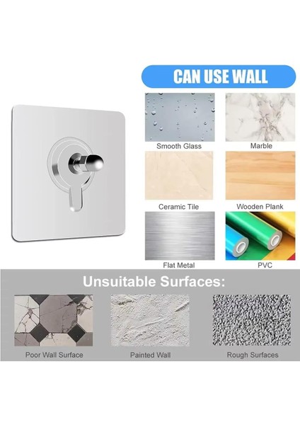 10 Adet/paket Şeffaf Yapışkanlı Vida Kanca Vida Tarzı (Yurt Dışından) fırsatları