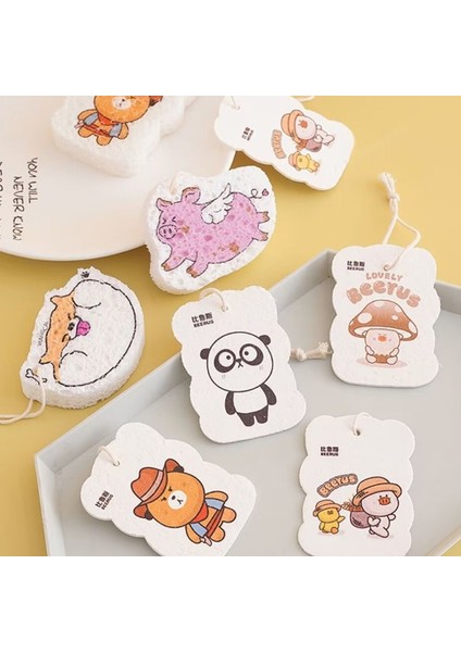 5 Adet/paket Karikatür Odun Hamuru Sünger Mendil (Yurt Dışından) fiyatları