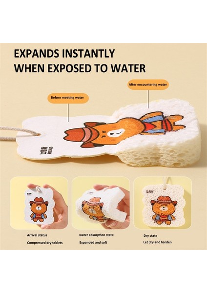 5 Adet/paket Karikatür Odun Hamuru Sünger Mendil (Yurt Dışından) modelleri