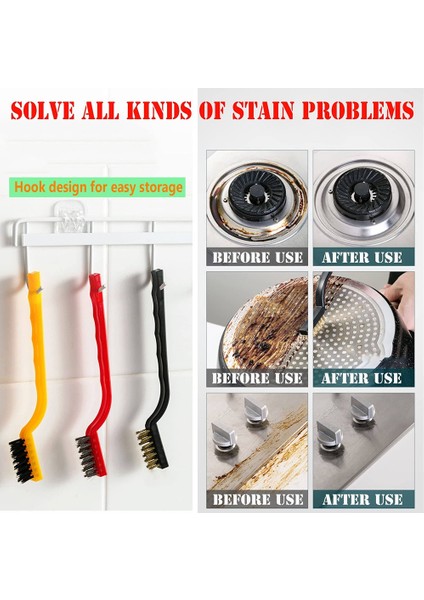 Çok Fonksiyonlu Mutfak Ocağı Temizleme Fırçası Seti 5 Adet / Takım (Yurt Dışından) modelleri