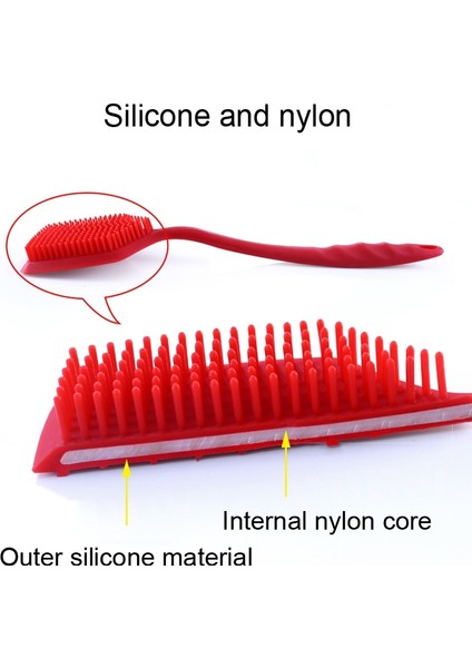 ZYA-251 Silikonlu Ovma Fırçası Kırmızı (Yurt Dışından) fırsatları