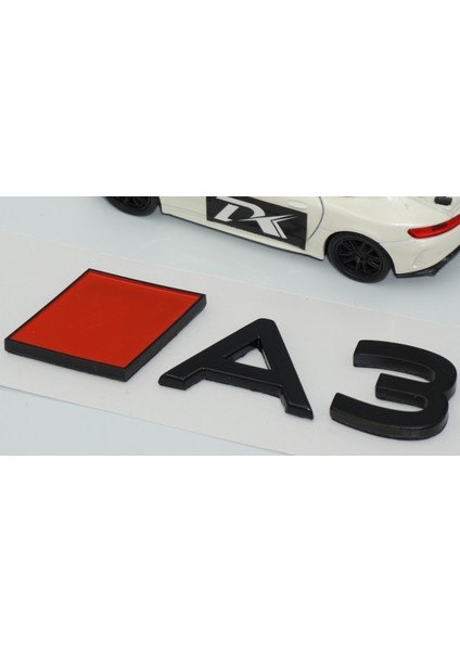 A3 2025+ Bagaj Kırmızı Siyah 3m Yazı Logo Audi Ile Uyumlu