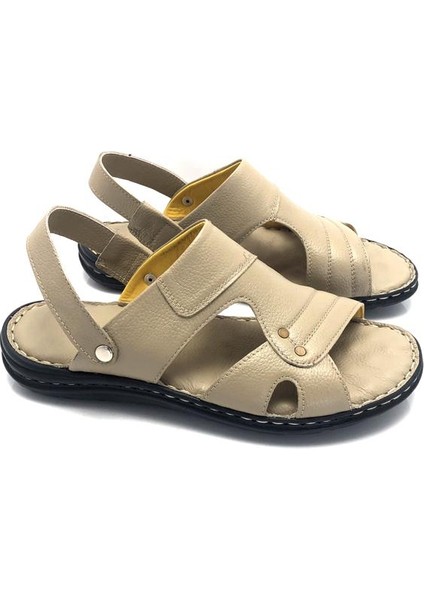 Hakiki Deri Tam Ortopedik Büyük Numara Erkek Sandalet modelleri