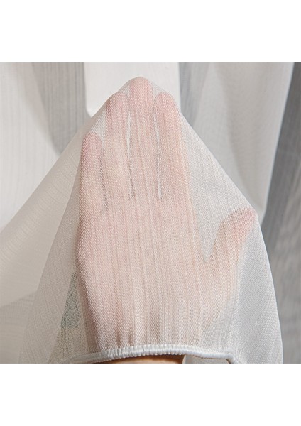 1/3 Sık Pile Bambu Ütü Istemez Açma Yapmaz Düz Tül Perde 200 x 260 cm Beyaz fırsatları