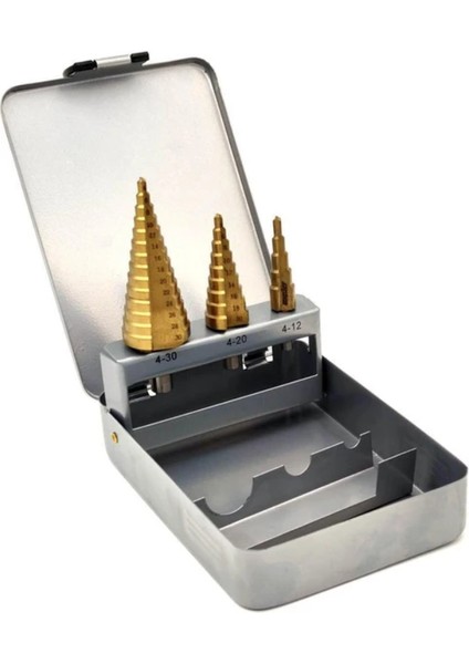 530670 Kademeli Sac Delme Matkap Ucu (Step Drill) 3 Parça Set