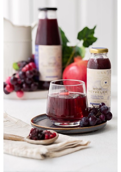 Mor Meyveler % 100 Meyve Suyu 250 ml ( Kokulu Üzüm, Böğürtlen, Nar )
