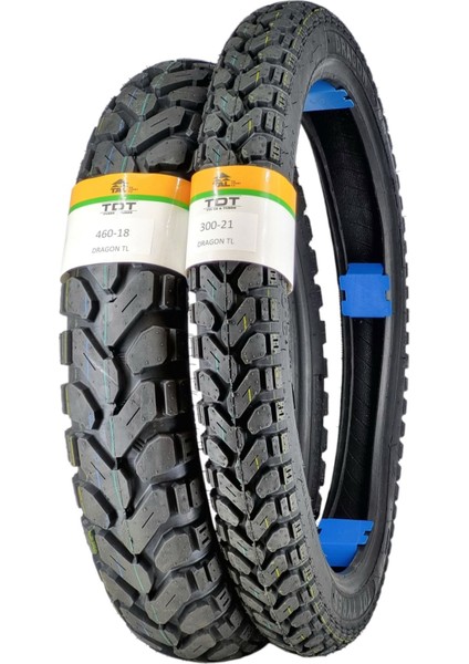 Honda CRF 250 (R-L-Rally-X), Arora CR250 Orjinal, YAMAHA WR250F, Kawasaki KLX300R 460-18 VE 300-21 Tl (Tubeless - Dubleks) Lastik Takımı modelleri