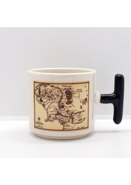 Yüzüklerin Efendisi Orta Dünya Haritası - Lord Of The Rings T Kulplu Bardak