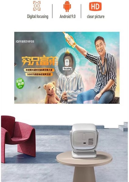 APR01 4K UHD Akıllı Taşınabilir LED Projeksiyon Cihazı Full Hd 2.4+5g Wi-Fi Ev Sineması Projeksiyonu modelleri