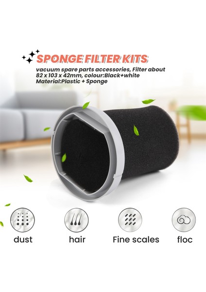 DX700 Yedek Parça Aksesuarları Için El Tipi Elektrikli Süpürge Filtre Takımı-2 Set (Yurt Dışından)