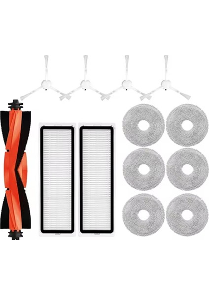 Robot Vakum S10 Plus / S10+ B105 Parça Aksesuarları Ana Yan Fırça Filtre Paspas Bezi Değiştirme (Yurt Dışından)