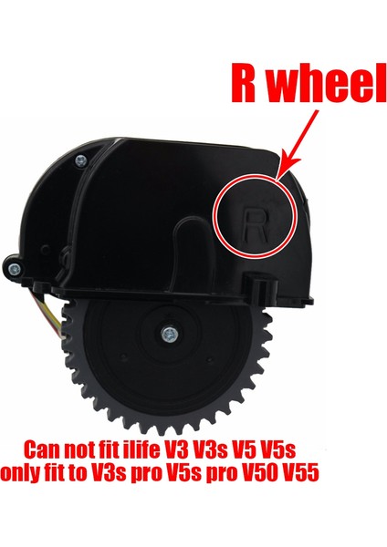 V3S Pro V5S V50 V55 Robot Süpürge Parçaları Için Tekerlek Motor Sağ Dahil (Yurt Dışından)