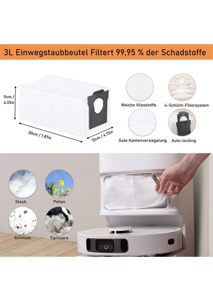 L10S Pro Ultra Heat Robot Süpürge Ana Yan Fırça Filtre Paspas Bezi Toz Torbaları Aksesuarları (Yurt Dışından) fırsatları