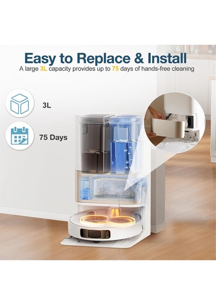 X30 Ultra / X40 L10S Pro Robot Süpürge Aksesuarları Parçaları Için 10 Paket Toz Torbası (Yurt Dışından)