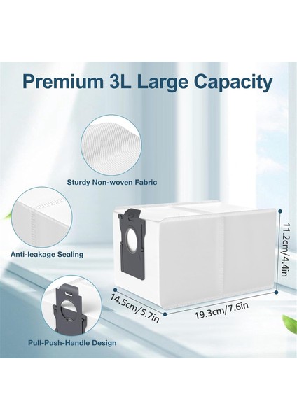 X30 Ultra / X40 L10S Pro Robot Süpürge Aksesuarları Parçaları Için 10 Paket Toz Torbası (Yurt Dışından)