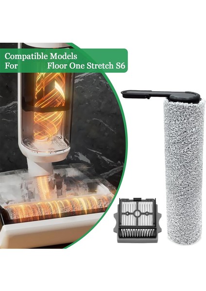 Floor One Stretch S6 Islak ve Kuru Elektrikli Süpürge Yedek Parçaları, Fırça Ruloları + Filtreler (Yurt Dışından)