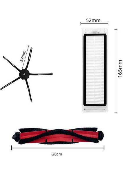 Q5 Q5+ Elektrikli Süpürge Aksesuarları Için Yedek Parçalar, Ana Yan Fırça Filtreleri (Yurt Dışından)