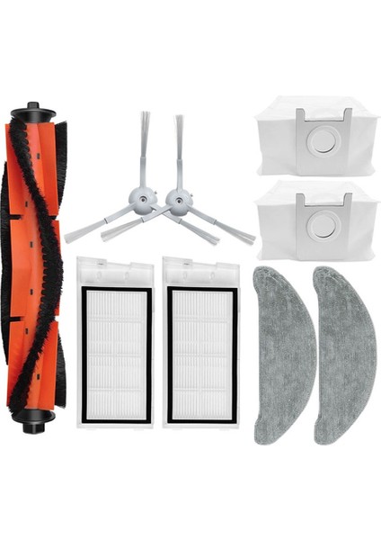 Eve Plus SDJ01RM Robot Süpürge Yedek Parçaları Ana Yan Fırça Filtre Paspas Bezi Bez Toz Torbası (Yurt Dışından)