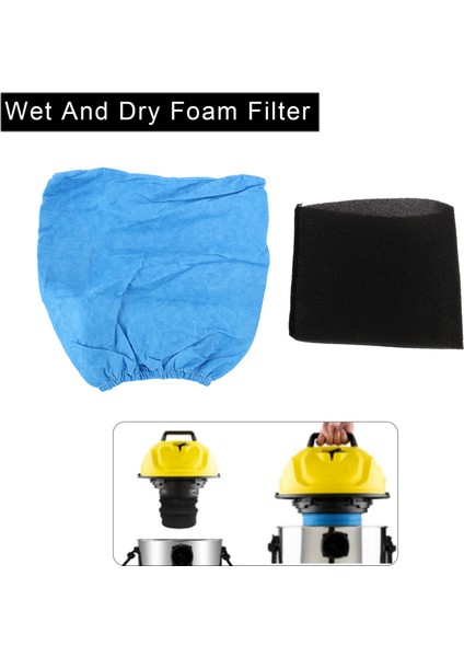 Tekstil Filtre Torbaları Islak ve Kuru Köpük Mv1 Wd1 Wd2 Wd3 Elektrikli Süpürge Torbası 4 Adet (Yurt Dışından)