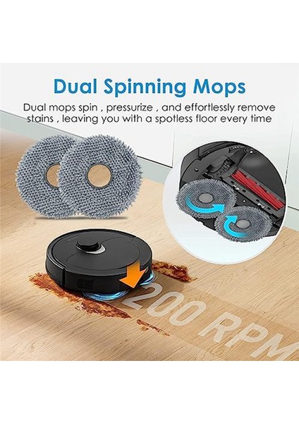 Q Robot Temizleyici Yedek Parça Aksesuarları Için Vakumlu Paspas Pedleri (Yurt Dışından)