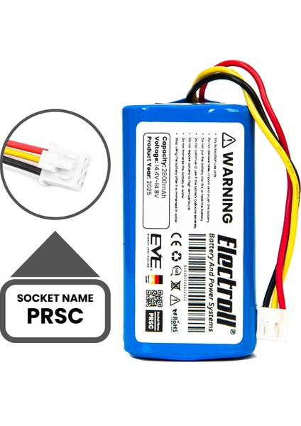Homend Alex Laser 1282h Robot Süpürge Bataryası (YÜKSEK KAPASİTE) 2800mah Robot Süpürge Pil