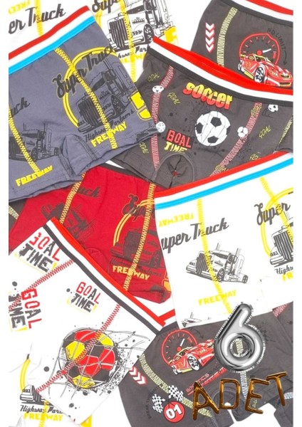 Erkek Çocuk Pamuklu 6'lı Boxer