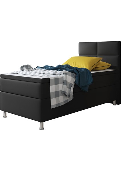 Miami Suni Deri 3 Lü Set (YATAK+BAZA+BAŞLIK)90 x 200 (Kapalı baza otel tipi)