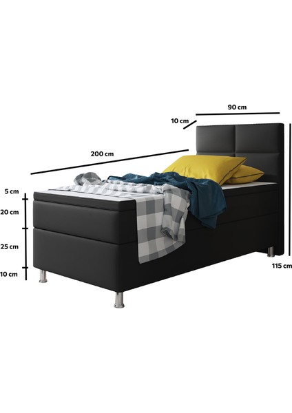 Miami Suni Deri 3 Lü Set (YATAK+BAZA+BAŞLIK)90 x 200 (Kapalı baza otel tipi) fırsatları